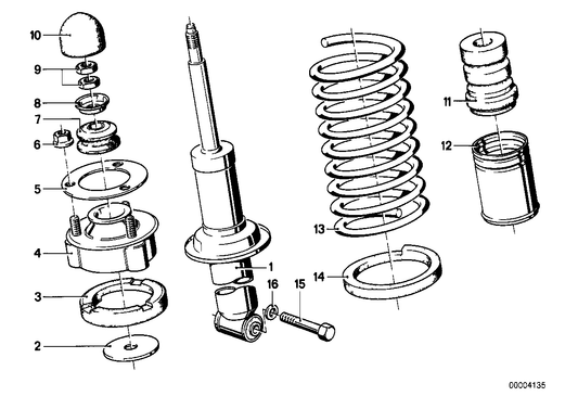 Genuine BMW 33522225150 E24 Shock Absorber, Rear BILSTEIN (Inc. M635CSi) | ML Performance UK Car Parts