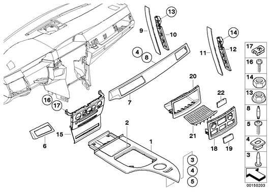 Genuine BMW 51167059924 E60 E61 Covering Rear SCHWARZ (Inc. 520i, 528i & 530i) | ML Performance UK UK Car Parts
