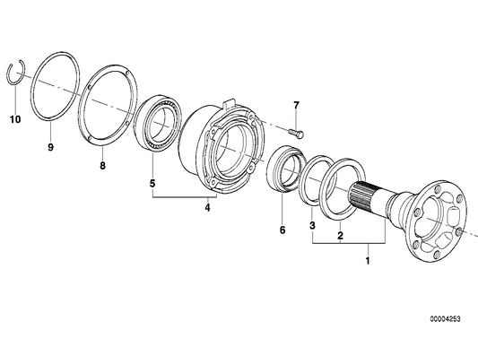 Genuine BMW 33131206448 E38 E24 E36 Tapered Roller Bearing (Inc. 740i, 735iL & M635CSi) | ML Performance UK UK Car Parts