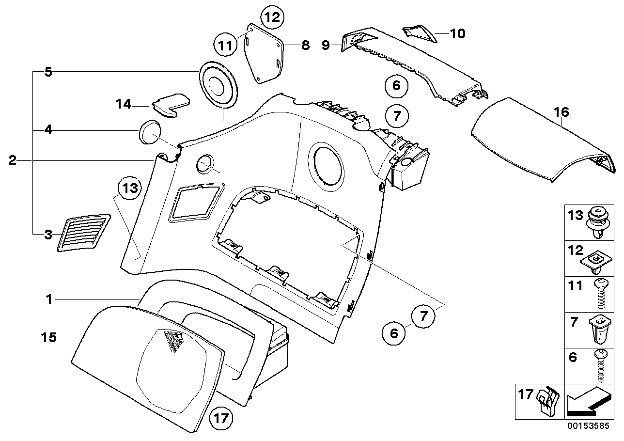 Genuine BMW 51437055304 E85 Insert Right GRAU (Inc. Z4 3.0si, Z4 M3.2 & Z4 2.0i) | ML Performance UK UK Car Parts
