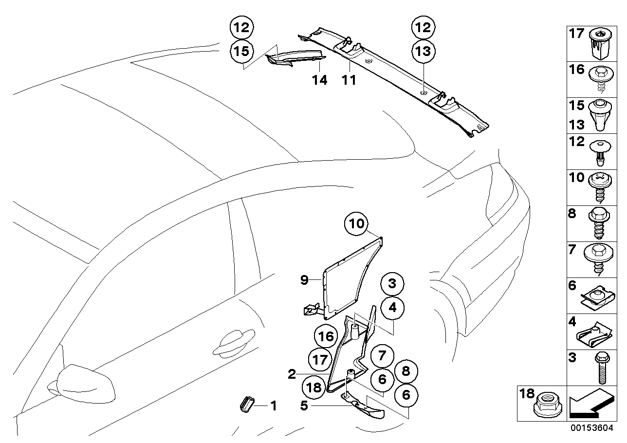 Genuine BMW 51717115395 E63 E64 Cover, Lateral Body Part Rear Left (Inc. 650i, 630i & M6) | ML Performance UK UK Car Parts