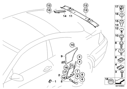 Genuine BMW 51717115395 E63 E64 Cover, Lateral Body Part Rear Left (Inc. 650i, 630i & M6) | ML Performance UK UK Car Parts