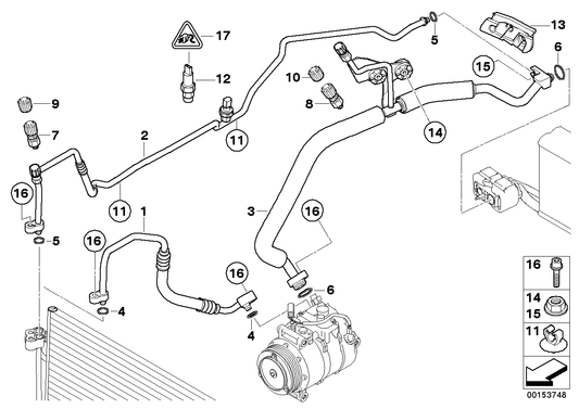 Genuine BMW 64539155334 E60 E61 Suction Pipe (Inc. 525i, 520i & 530i) | ML Performance UK UK Car Parts