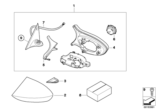 Genuine BMW 51168053587 E93 E92 Outside Mirror Heated With Memory, Left MATTSCHWARZ (Inc. M3) | ML Performance UK UK Car Parts
