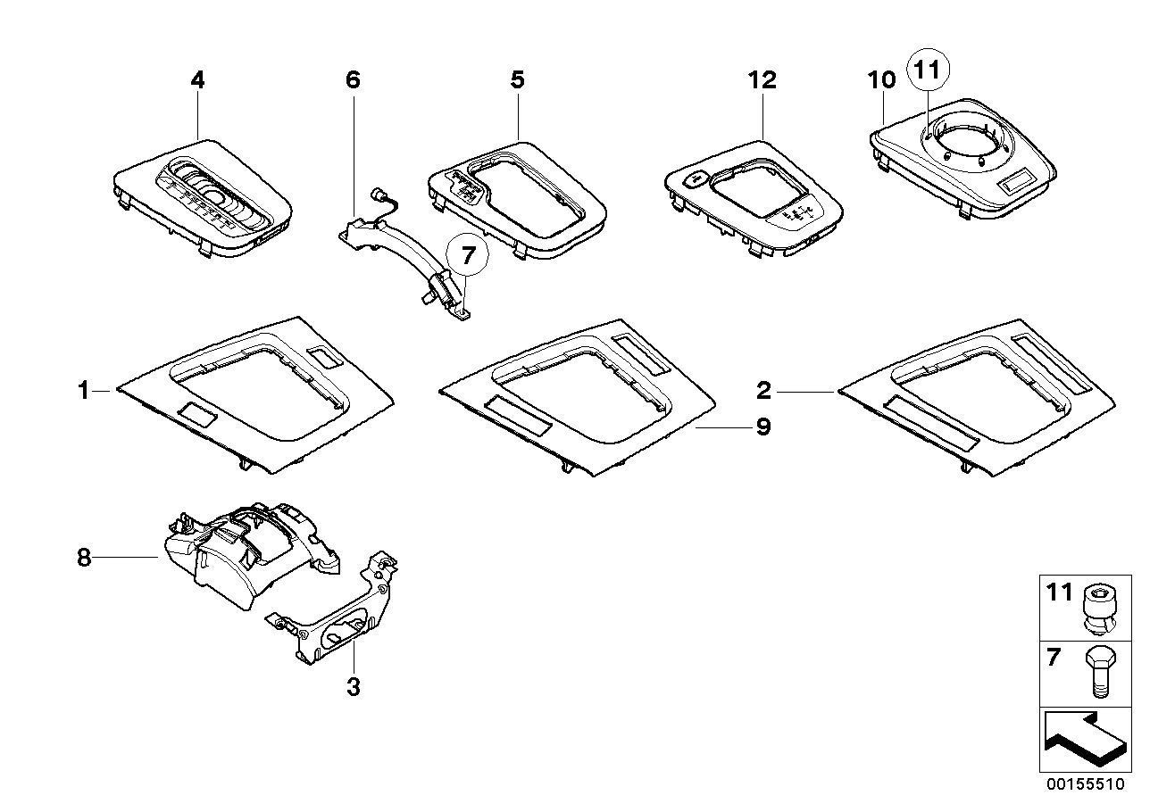 Genuine BMW 51168234712 E46 Depositing Box Bottom Panel GRAU HOCHGLANZ (Inc. 325i, 316i 1.6 & 323i) | ML Performance UK UK Car Parts