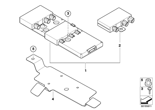 Genuine BMW 65209167125 E66 E65 E67 Amplifier F Rear Window Antenna 315MHZ (Inc. 735i, 745i & 745d) | ML Performance UK UK Car Parts