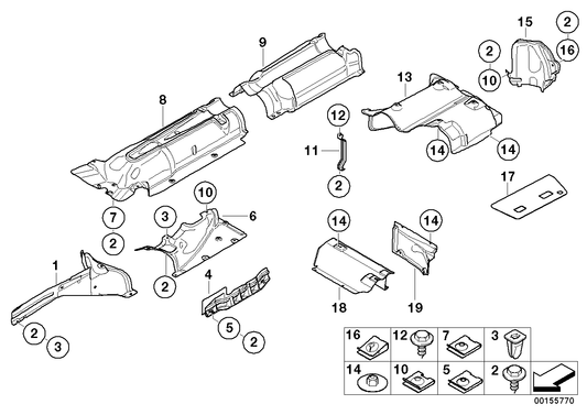 Genuine BMW 51488238072 E66 E65 E67 Heat Shield, Engine Mount, Right (Inc. 745LiS, Alpina B7 & 730Li) | ML Performance UK UK Car Parts