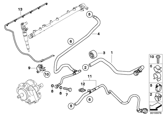 Genuine BMW 13537791677 E93 E90 E91 Fuel Pipe Bracket (Inc. 325d, 335d & 330d) | ML Performance UK UK Car Parts