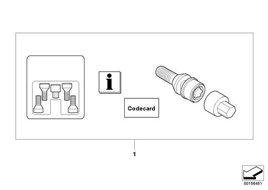 Genuine BMW 71126771036 E71 E53 E70 Crank For Wheel Bolt With Width A/F 17 (Inc. X5 & X6 35iX) | ML Performance UK UK Car Parts