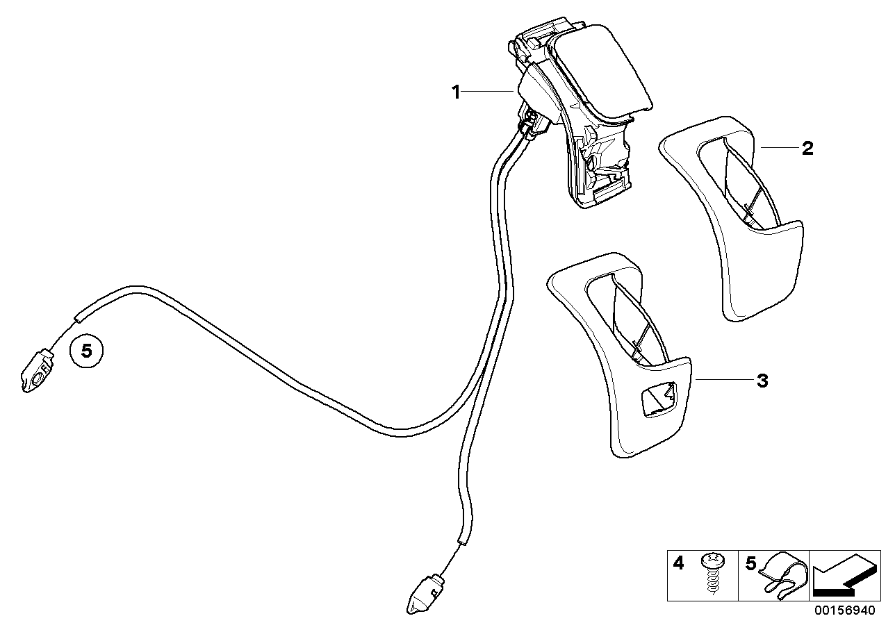 Genuine BMW 52109129147 E88 E82 E81 Unlocking Unit, Left BEIGE (Inc. 116i 1.6, 120d & 123d) | ML Performance UK UK Car Parts