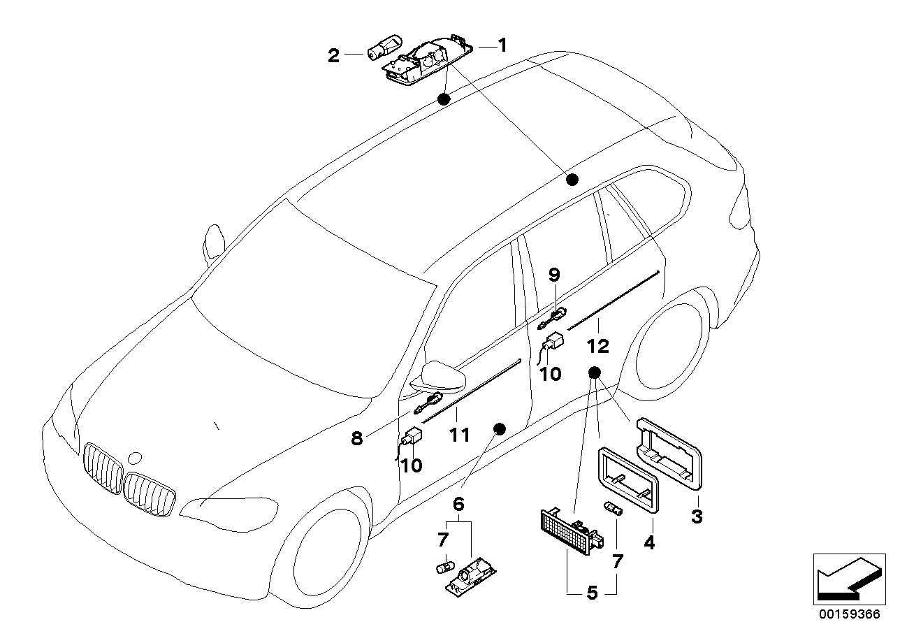 Genuine BMW 63319128817 E70 Optical Conductor, Door Panel, Left Rear (Inc. X5) | ML Performance UK UK Car Parts