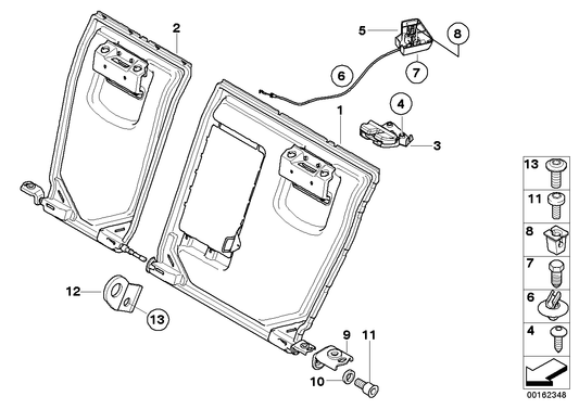 Genuine BMW 52208043183 E92 Frame, Backrest Right (Inc. M3) | ML Performance UK UK Car Parts