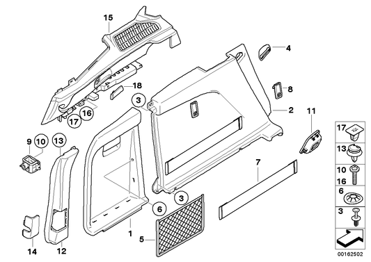 Genuine BMW 51477254072 E70 Flap Left TABAK (Inc. X5) | ML Performance UK UK Car Parts