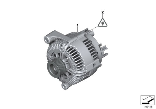 Genuine BMW 12317543083 E91 E87 E61 Exch. Generator 155A (Inc. 130i, 330xi & 525i)