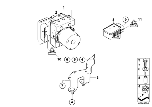 Genuine BMW 34526769710 E60 E63 E61 Repair Kit, Control Unit Dsc (Inc. 545i, 520i & 530i) | ML Performance UK UK Car Parts
