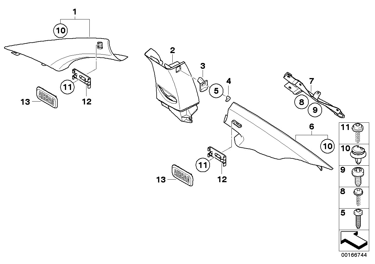 Genuine BMW 51432996339 E82 Cover Column B Left ALASKAGRAU (Inc. 123d, 118d & 135i) | ML Performance UK UK Car Parts