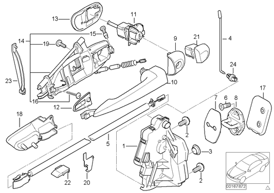 Genuine BMW 51217011243 E46 Door Lock With Motor Actuator, Left (Inc. 328i, 316i 1.9 & 316i) | ML Performance UK UK Car Parts