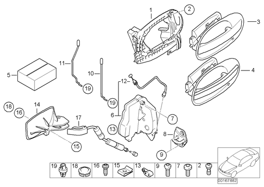 Genuine BMW 51227202127 E65 E66 Lock, Complete, Rear Left SCA (Inc. 730Ld, 745d & 745Li) | ML Performance UK UK Car Parts