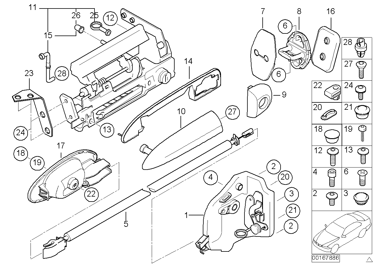 Genuine BMW 51218232139 E52 Door Handle, Outside, Left CHROM (Inc. Alpina V8 & Z8) | ML Performance UK UK Car Parts