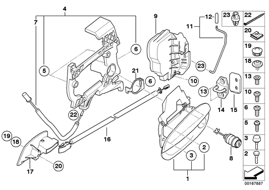 Genuine BMW 51417053791 E85 E86 Plug, Door Opener, Inside Left SCHWARZ (Inc. Z4 M3.2, Z4 2.0i & Z4 2.2i) | ML Performance UK UK Car Parts