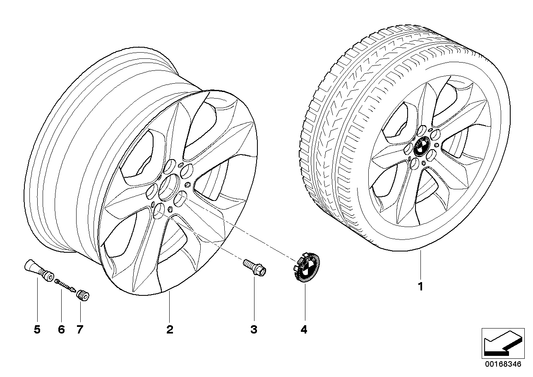 Genuine BMW 36116774893 E71 E72 Light Alloy Rim 9JX19 ET:48 (Inc. X6) | ML Performance UK UK Car Parts