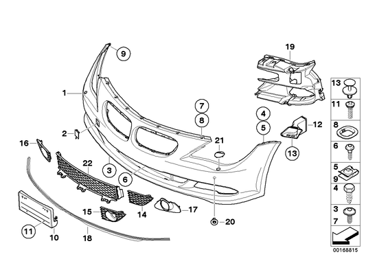 Genuine BMW 51117184696 E63 E64 Insert, Bumper Front Right (Inc. 650i, 635d & 630i) | ML Performance UK UK Car Parts