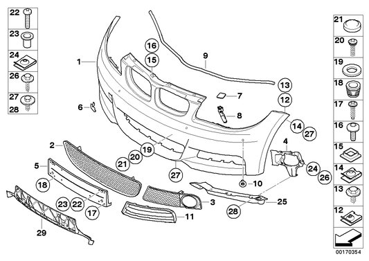 Genuine BMW 51117841902 E82 E88 Set Of Mounts For Pdc Sensor, Front (Inc. 125i, 118i & 135i) | ML Performance UK Car Parts