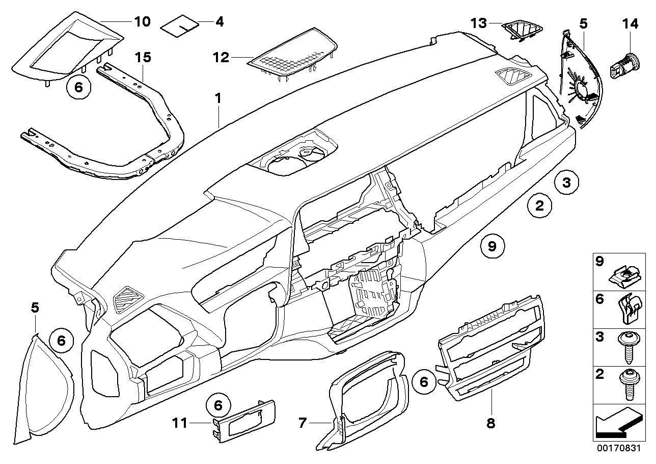 Genuine BMW 51456974547 E71 E72 E70 Trim Panel Dashboard SCHWARZ (Inc. X5 3.0si, Hybrid X6 & X6 M50dX) | ML Performance UK UK Car Parts