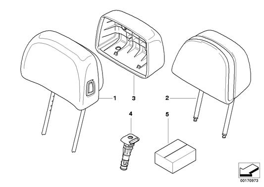 Genuine BMW 52103453904 E83 Headrest Imitation Leather SANDBEIGE (Inc. X3) | ML Performance UK UK Car Parts