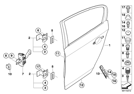 Genuine BMW 51717152244 E90 E91 Door Reinforcement, Rear Right (Inc. 320d, 320i & 325i) | ML Performance UK UK Car Parts