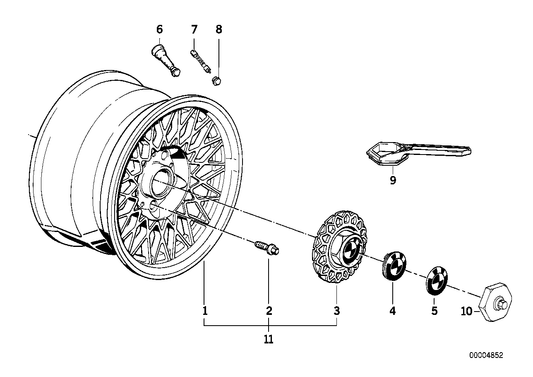 Genuine BMW 36112225541 E24 E28 E23 Light Alloy Rim 7JX14 ET:18 (Inc. 535i, 524d & 518i) | ML Performance UK UK Car Parts
