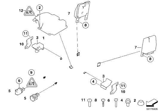 Genuine BMW 65773418539 E83 Bracket For Sensor, Door (Inc. X3) | ML Performance UK UK Car Parts
