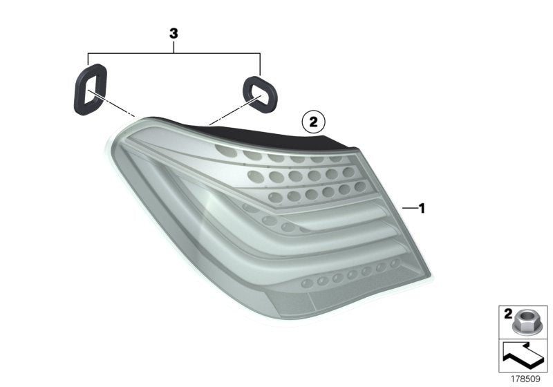 Genuine BMW 63217225239 Seals, Tail Light, Sidewall (Inc. 750LiX 4.4, 760LiS & 730i) | ML Performance UK UK Car Parts