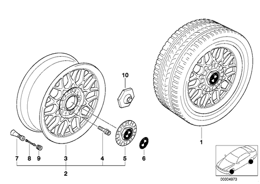 Genuine BMW 36111093528 E39 Light Alloy Rim 7JX15 ET:20 (Inc. 520d, 528i & 525i) | ML Performance UK UK Car Parts