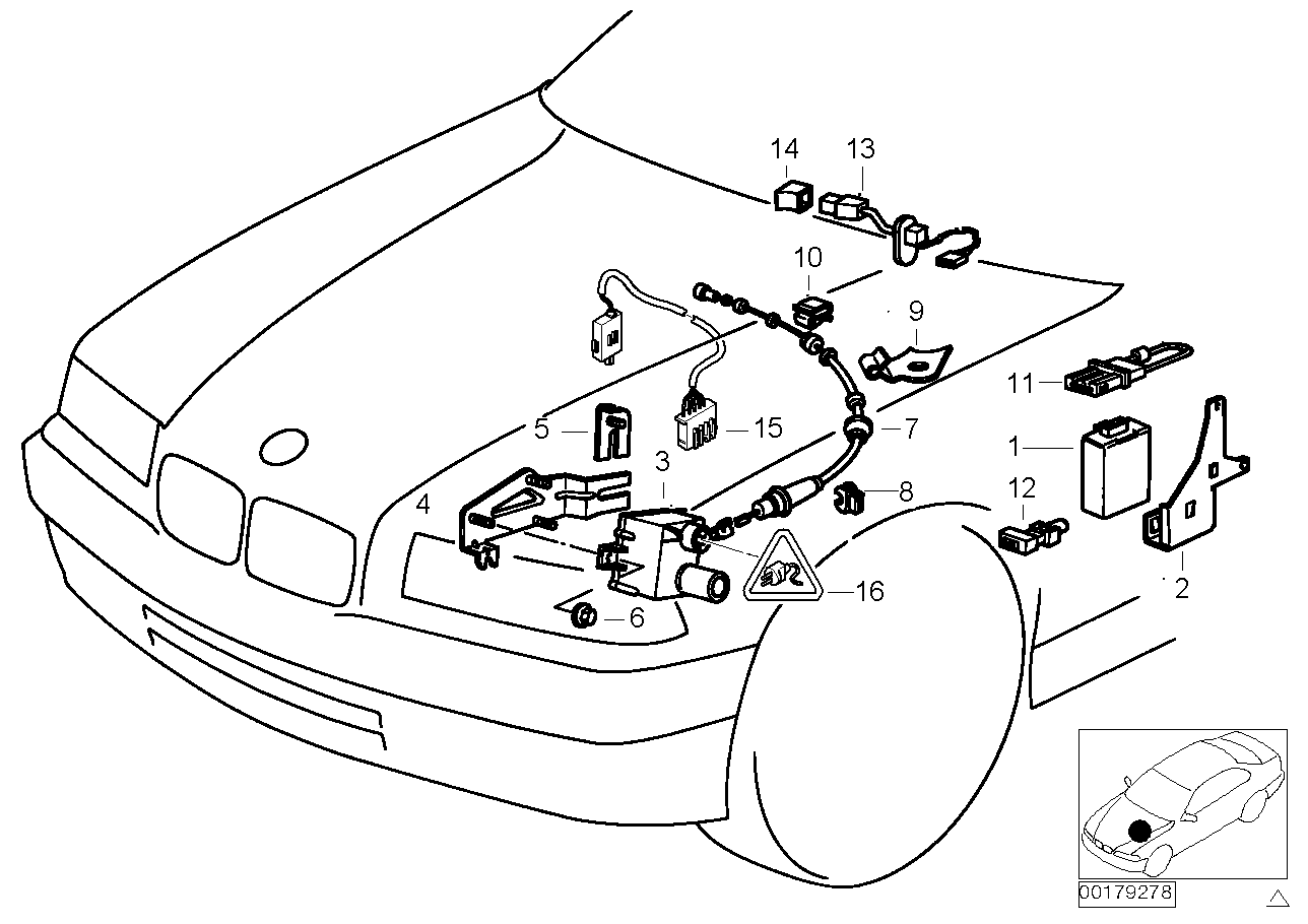 Genuine BMW 65711384767 E34 Actuator Supporting Plate (Inc. 525ix, 525i & 520i) | ML Performance UK Car Parts