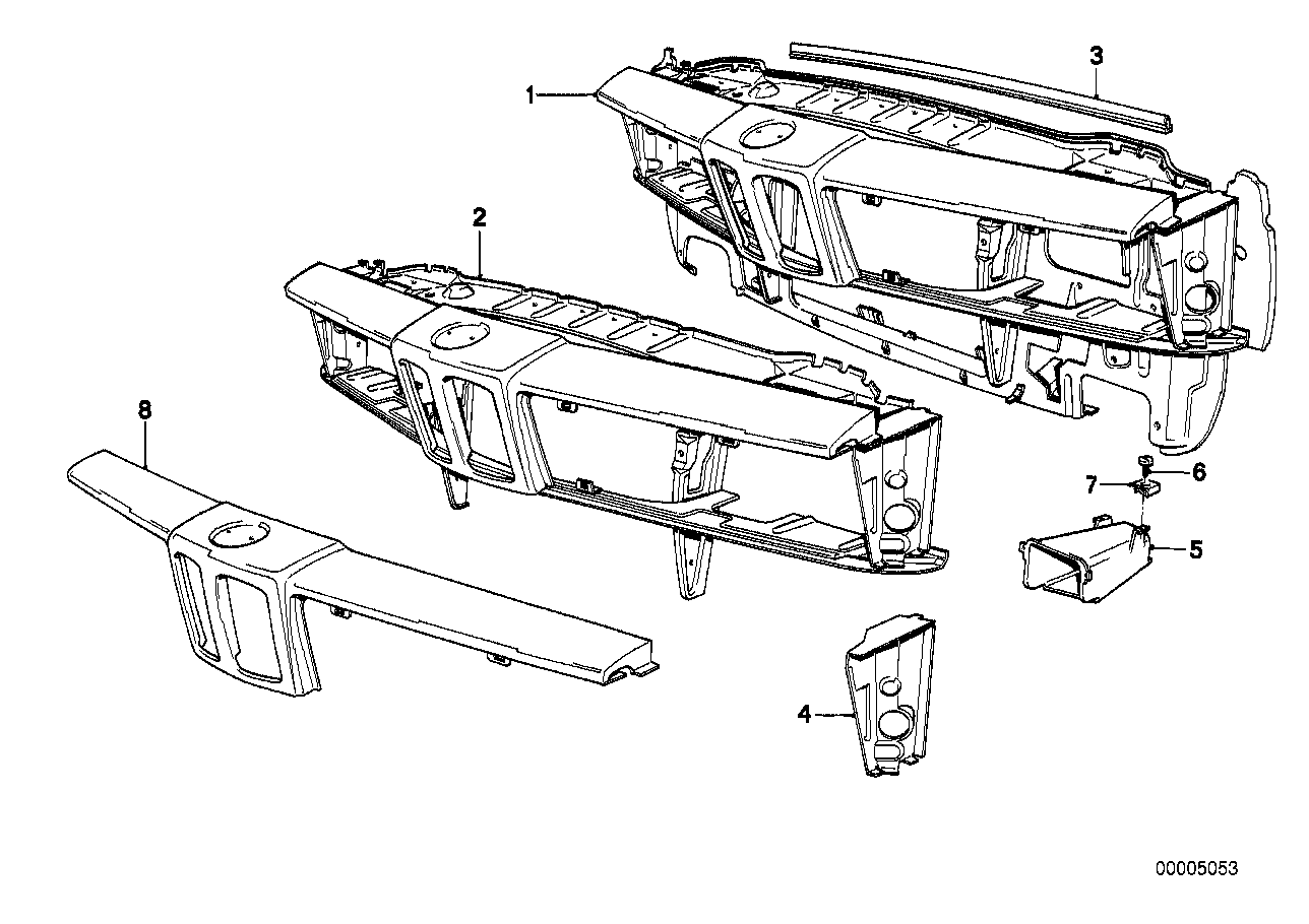 Genuine BMW 41331839216 E24 Frame Headlight Right (Inc. 630CSi, 635CSi & M6) | ML Performance UK UK Car Parts