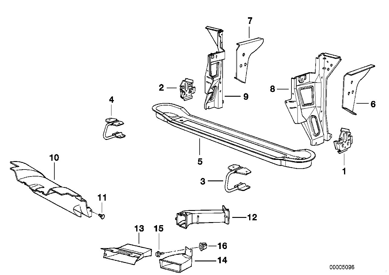 Genuine BMW 41141958041 E32 Support Bumper Bracket Left (Inc. 740iL, 730iL & 750iLS) | ML Performance UK UK Car Parts