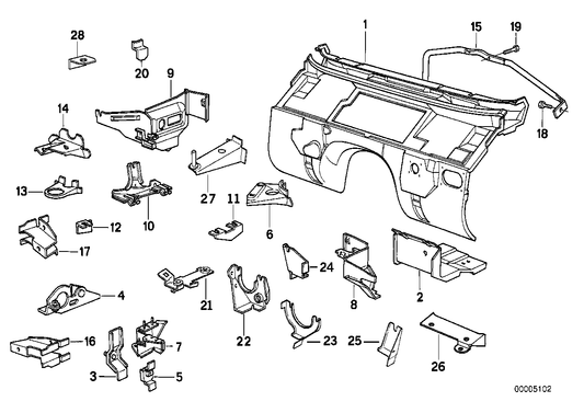 Genuine BMW 41111978081 E34 E32 Bracket F 4-Channel Rear Abs-Hydr.Unit (Inc. M5 3.8, M5 & 530i) | ML Performance UK UK Car Parts