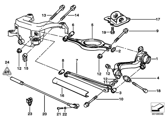 Genuine BMW 33321092247 E46 E36 E86 Rubber Mounting (Inc. 320d, Z4 M3.2 & 316i) | ML Performance UK UK Car Parts