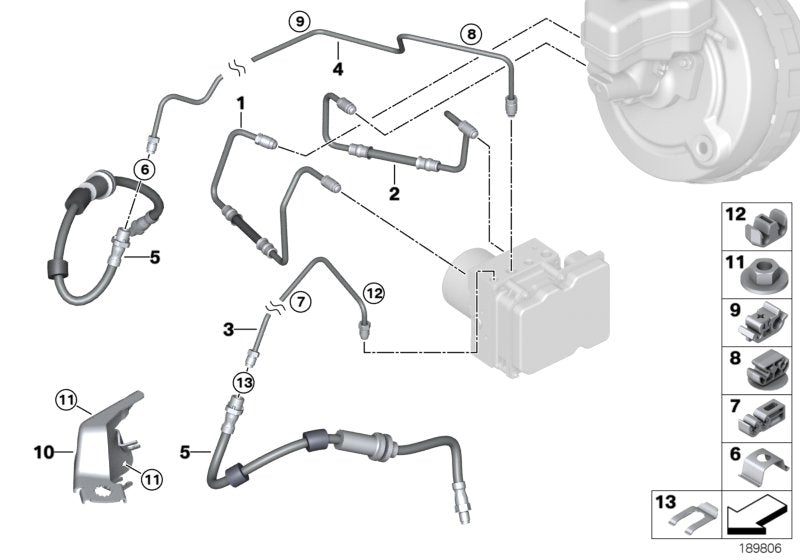 Genuine BMW 34326853543 E90 E91 Pipeline With Pressure Hose M12/M12 (Inc. X1) | ML Performance UK UK Car Parts