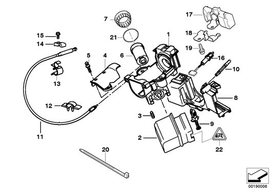 Genuine BMW 32321095996 E39 E38 Interlock Steering Lock (Inc. 735iL, 523i & L7) | ML Performance UK UK Car Parts