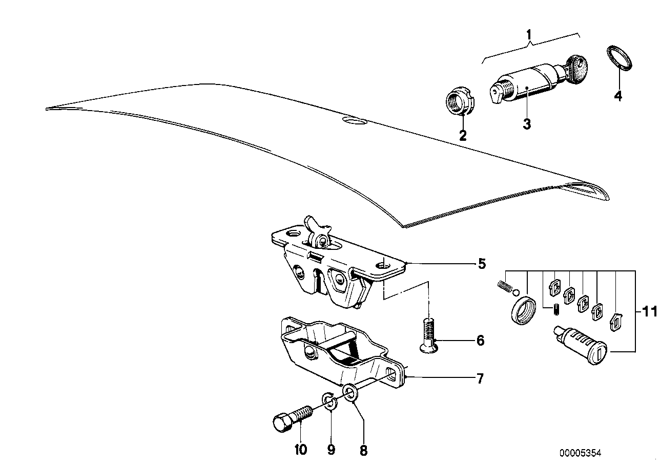 Genuine BMW 51241870607 E23 Trunk Lid Lock With Key (Inc. 745i, 728iS & 733i) | ML Performance UK UK Car Parts