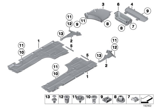 Genuine BMW 51757223203 Covering, Rear Center (Inc. 550iX, 550iX 4.0 & 535iX) | ML Performance UK UK Car Parts