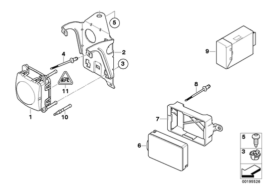 Genuine BMW 66316777307 E63 E64 Bracket For Sensor, Lrr (Inc. 650i, 635d & 630i) | ML Performance UK UK Car Parts