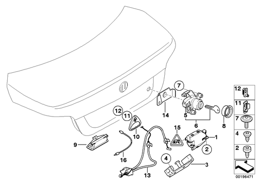 Genuine BMW 51247840539 E60 Bowden Cable, Emergency Unlocking (Inc. M5) | ML Performance UK UK Car Parts