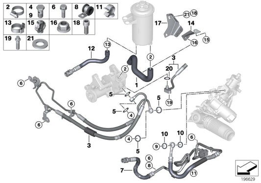 Genuine BMW 32416779954 E71 E70 F16 Bracket, Suction Line, Steering (Inc. X5) | ML Performance UK UK Car Parts