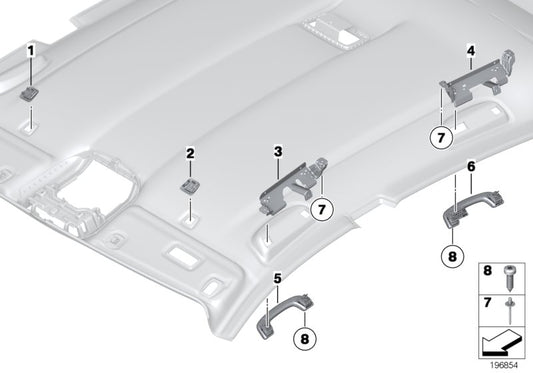 Genuine BMW 51169148979 Grab Handle, Front EVERESTGRAU (Inc. 760i, Hybrid 7 & Hybrid 7L) | ML Performance UK UK Car Parts