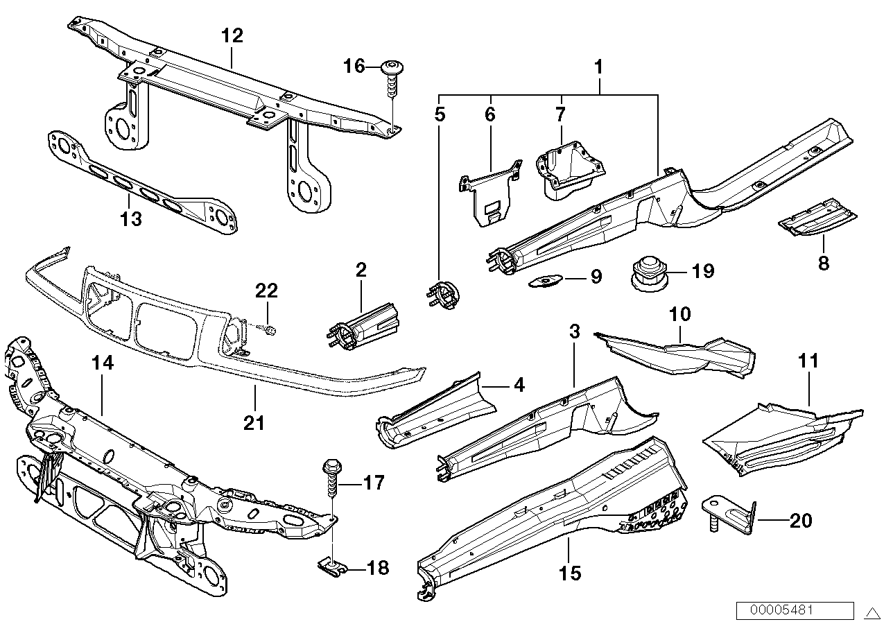 Genuine BMW 41118122547 E36 Supporting Strut, Front Wall Left (Inc. 320i, 325is & 316i) | ML Performance UK UK Car Parts