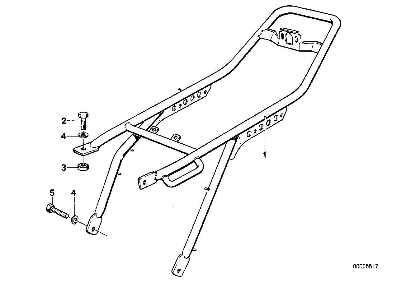 Genuine BMW 46511240977 65 Rear Frame Schwarz (Inc.  & R 80 G/S) | ML Performance UK Car Parts