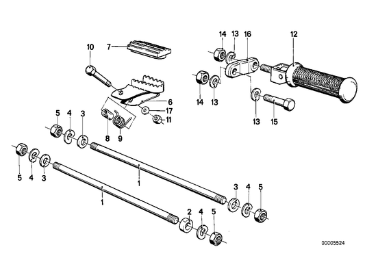 Genuine BMW 46711451473 Footrest, Left (Inc. R 80 G/S & R 100 R) | ML Performance UK UK Car Parts